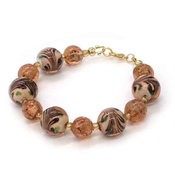 Bracelet Glass beads Lobster Clasp. - Picture 1 of 1